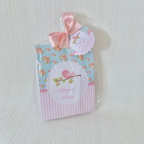 Lembrancinha Maternidade Mini Bloco personalizado Passarinho