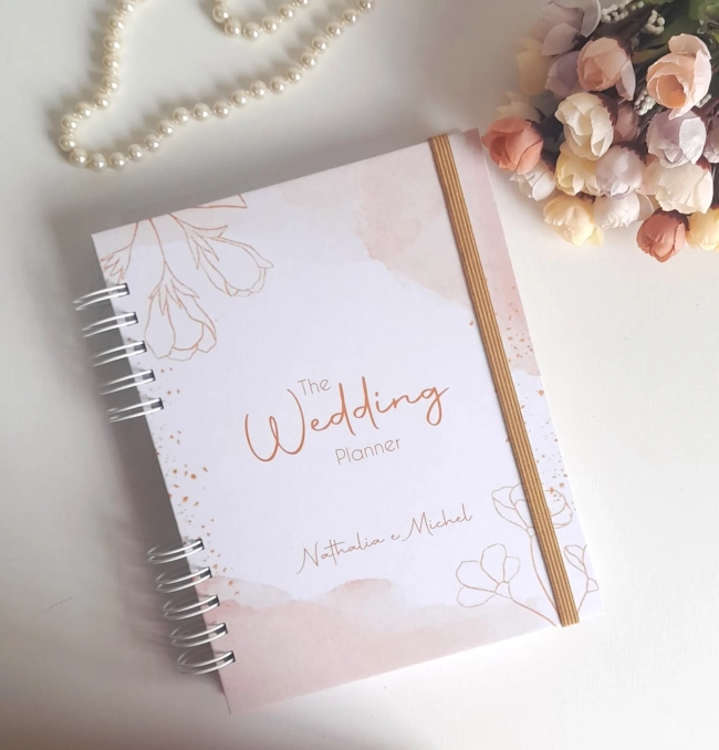 Planner da Noiva + Divisórias c/ Abas Personalizado - Escolha a Capa
