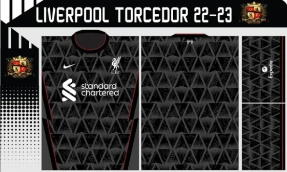 Vetor Da Camisa Liverpool Torcedor 22-23