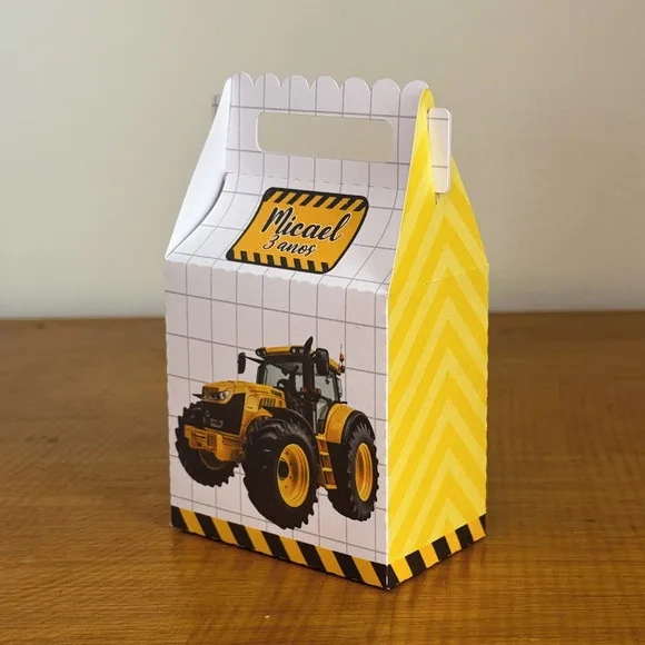 Kit 60 Lembrancinhas Trator Amarelo