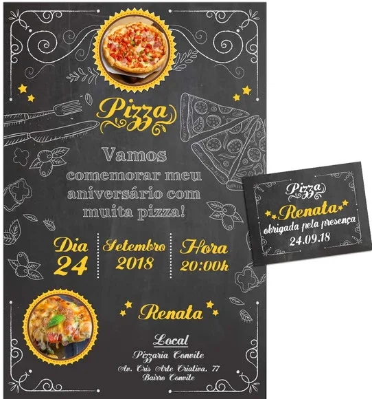 CONVITE DIGITAL C/TAG Pizza