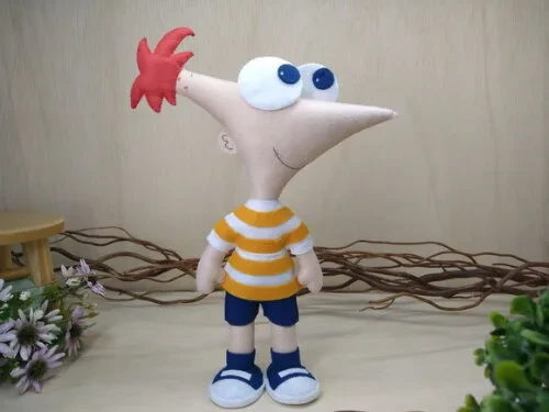 Phineas em feltro - Desenho Phineas e Ferb