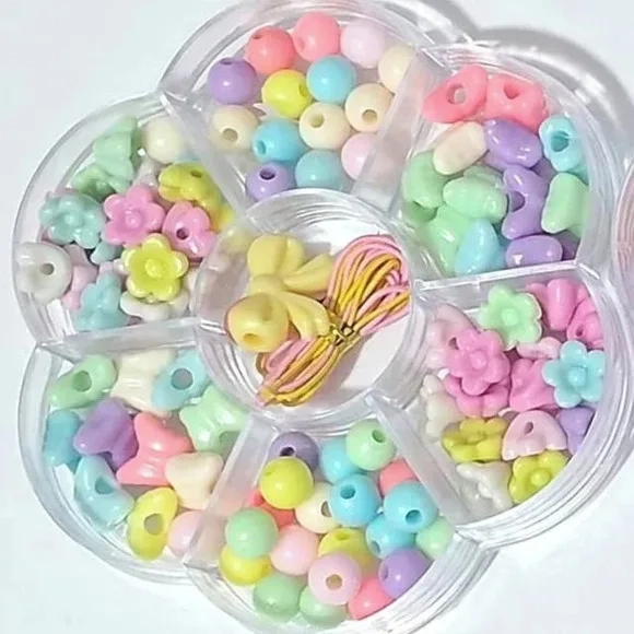 Kit Miçanga de Colar e Pulseira com Caixa Flor 10cm -35 Kits
