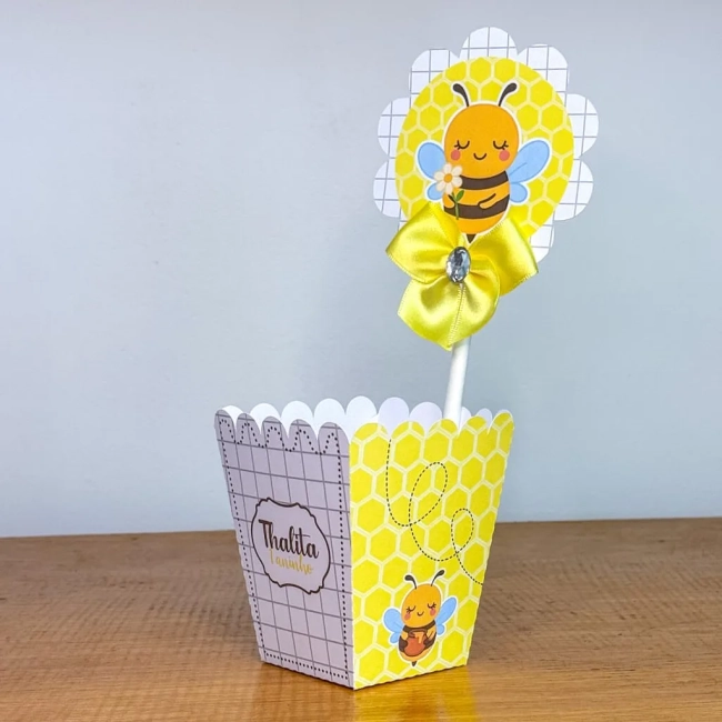 PEGUE E MONTE - Centro de Mesa ABELHINHA - Decoração de Festa | Lembrancinhas | Aniversário | Personalizados