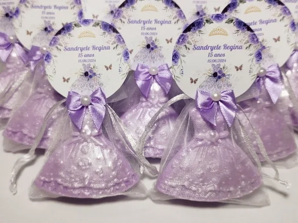 Lembrancinha 15 Anos: Sabonete Vestido de Princesa