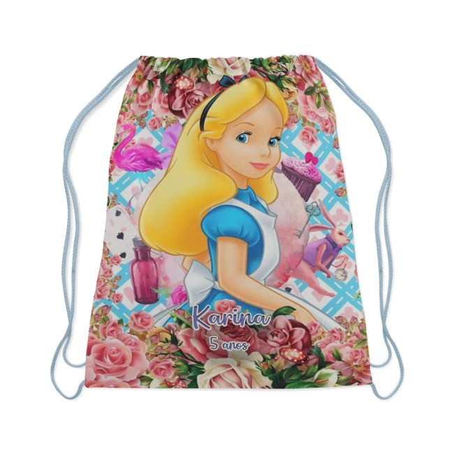 Mochilinha Personalizada Alice no Pais das Maravilhass