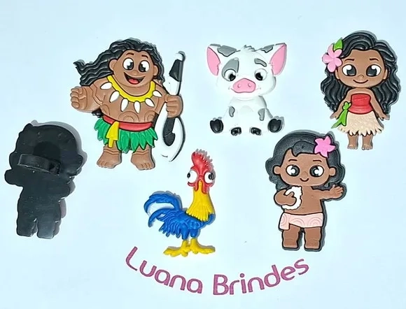 Ponteira para Lápis Moana Emborrachado Pacote com 5 Unidades