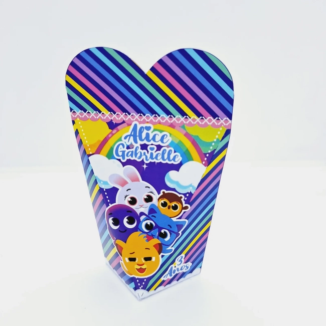 PEGUE E MONTE - Kit Festa BOLOFOFOS LILÁS - Decoração de Festa - Caixinhas Personalizadas