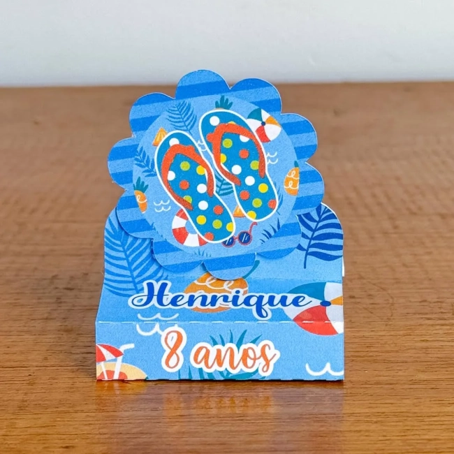 PEGUE E MONTE - Porta Bis Duplo Personalizados POOL PARTY MENINO - Decoração de Festa | Lembrancinhas | Aniversário | Personalizados