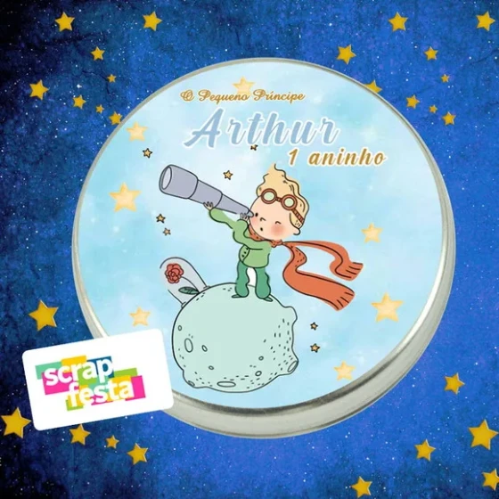 Latinhas Personalizadas o Pequeno Príncipe Cute Aquarela