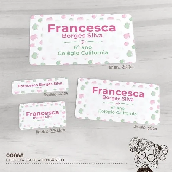 Etiqueta Escolar Orgânico - 00686