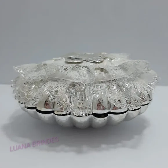 Concha Prata de Abs - 5cm - Pacote com 4 Unidades