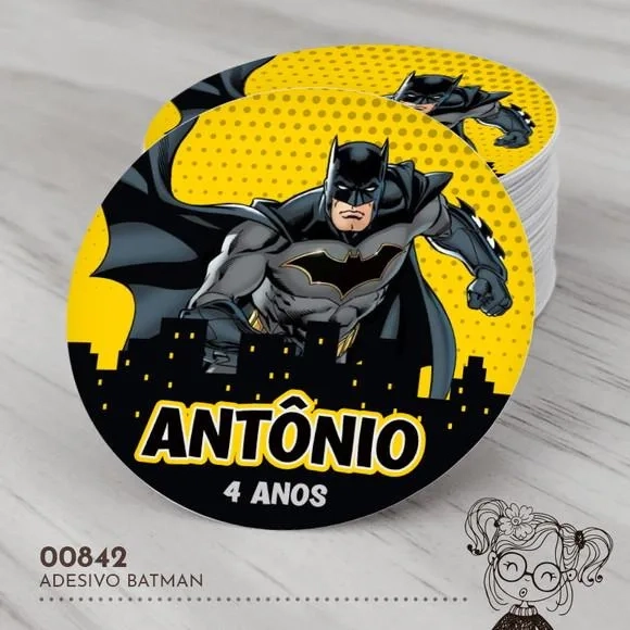 Adesivo Redondo Batman - 00842