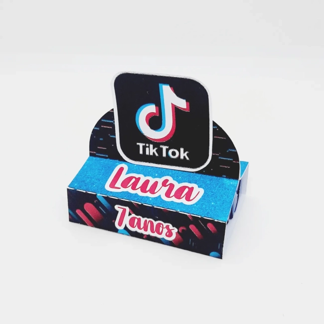 PEGUE E MONTE - Kit Festa TIK TOK - Decoração de Festa - Caixinhas Personalizadas