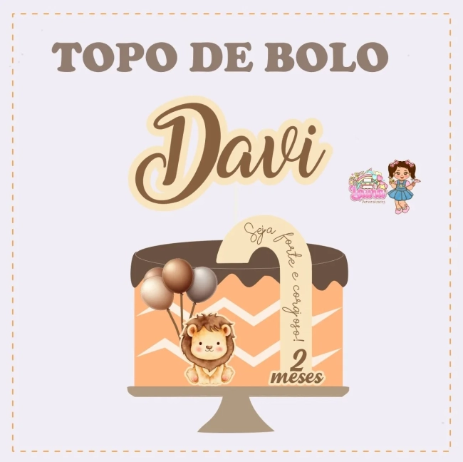 Kit Festa Só Um Bolinho LEAOZINHO - Decoração de Festa