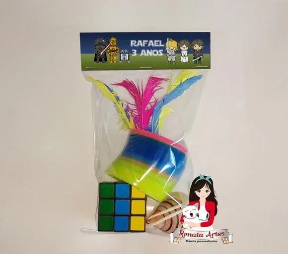 Kit Brinquedos Retrô Personalizado Tema Star Wars Cute