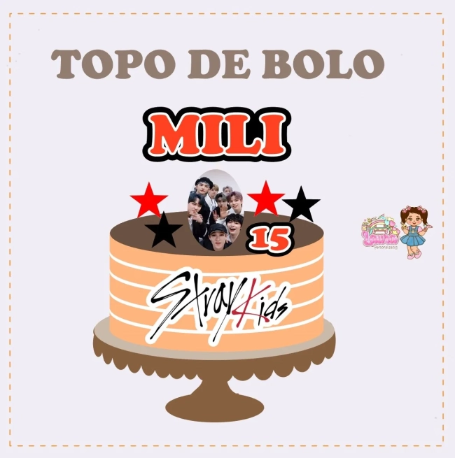 Kit Festa Só Um Bolinho STRAY KIDS VERMELHO - Decoração de Festa