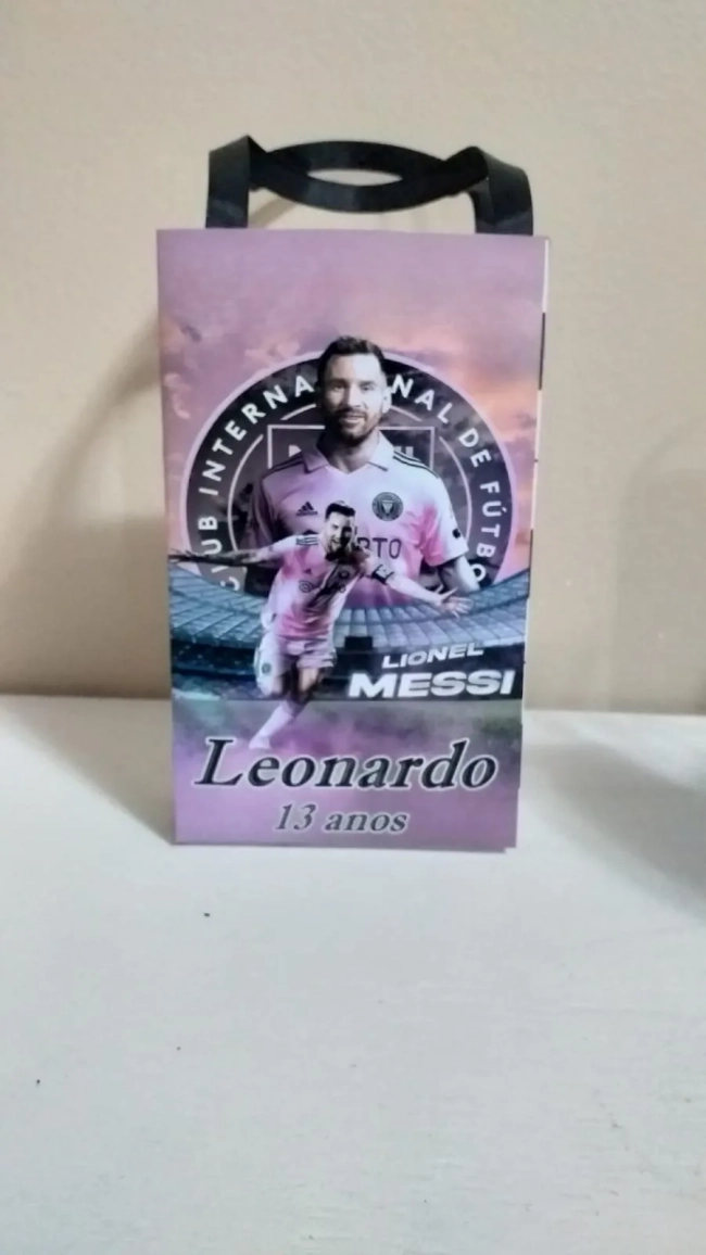 Sacolinhas Personalizadas Futebol Messi para Lembrancinhas