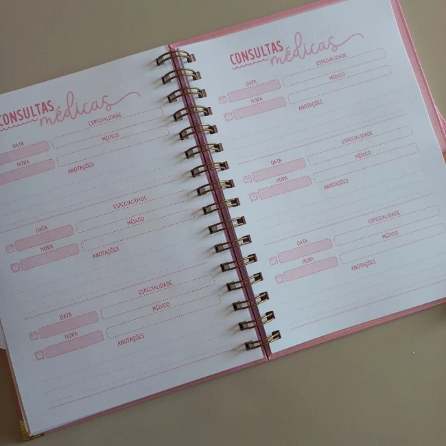 Caderneta de Vacinação Personalizada para Bebê Caderneta de Saúde Infantil Minimalista