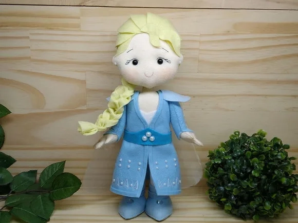 Anna e Elsa de feltro - filme Frozen