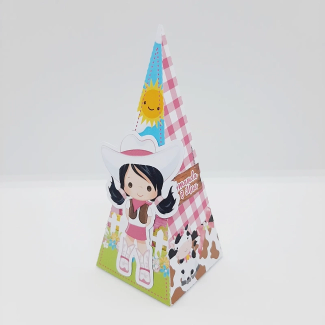 PEGUE E MONTE - Kit Festa POOL FAZENDINHA MENINA - Decoração de Festa - Caixinhas Personalizadas