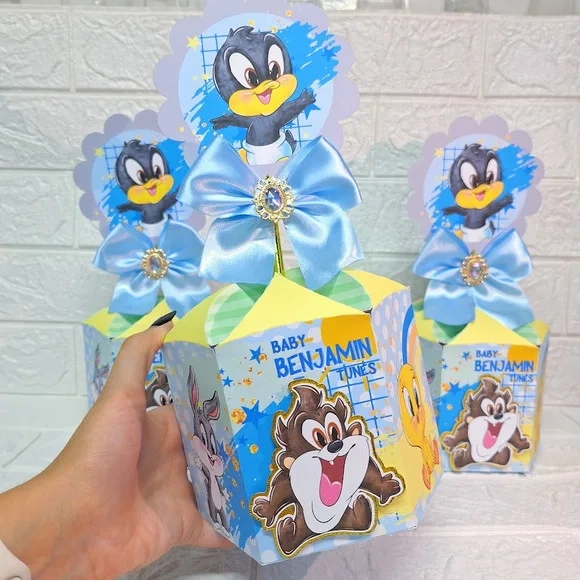 Caixa Sextavada Luxo - Looney Tunes Baby