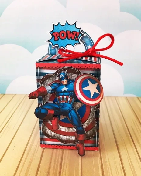 Kit 60 Lembrancinhas Capitão América