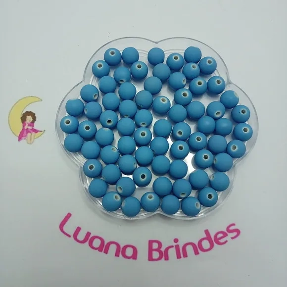Bolinha Emborrachada Azul 10mm Pct 100 Unidades