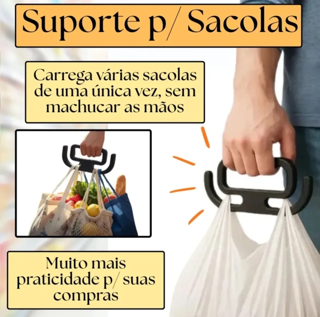 Suporte sacolas compras