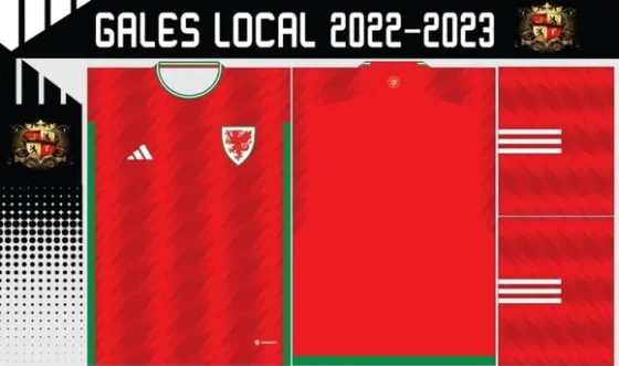 Vetores Camisa Gales Local 2022-2023