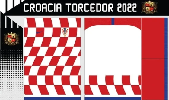 Vetores Camisa Croacia Torcedor 2022