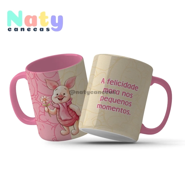 Caneca Ursinho Pooh Frases Inspiradoras