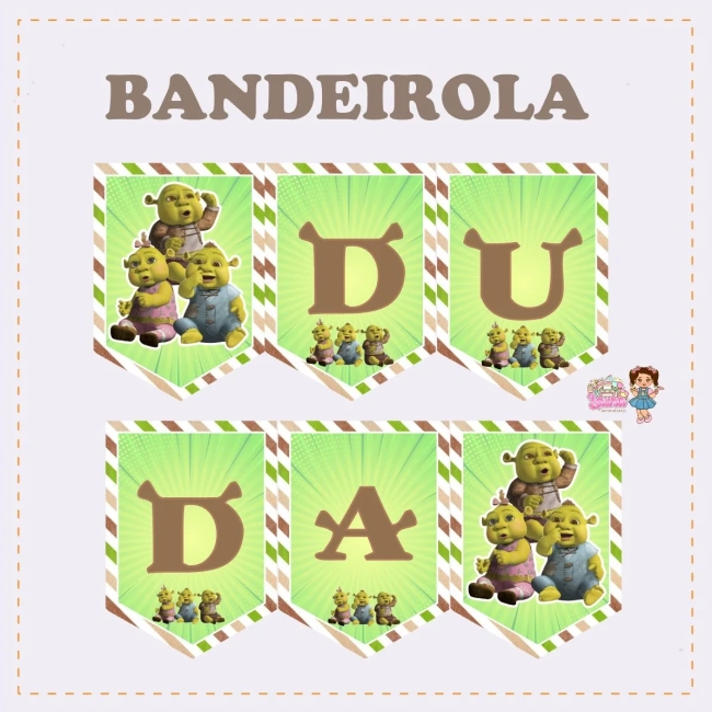 Kit Festa Só Um Bolinho SHREK - Decoração de Festa