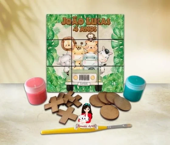 Jogo da Velha com Tinta Personalizado Safari
