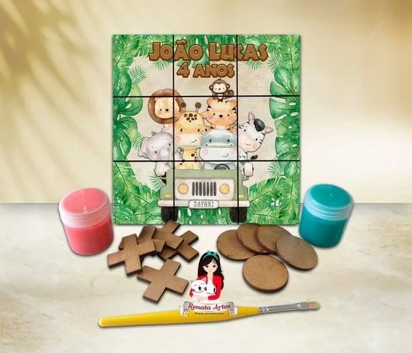 Jogo da Velha com Tinta Personalizado Safari