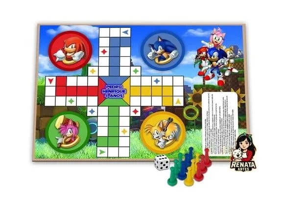 Jogo de Ludo Personalizado Sonic