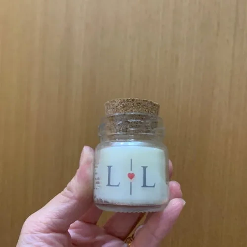 Lembrança Casamento Vela Aromática Potinho Vidro Tampa Rolha