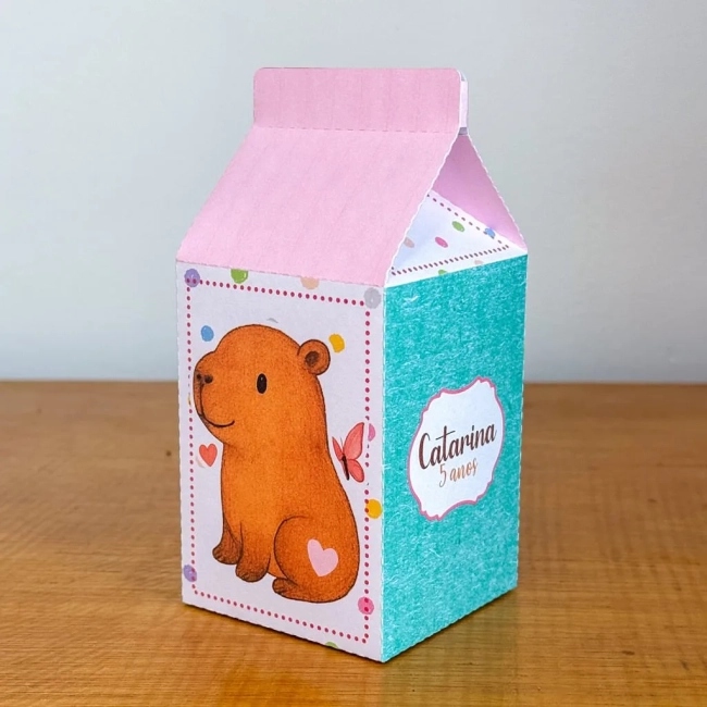 PEGUE E MONTE - Kit Festa CAPIVARA MENINA - Decoração de Festa | Lembrancinhas | Aniversário | Personalizados