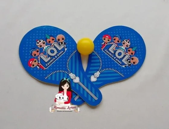 Raquetes de Ping Pong Personalizada Tema Lol Boy Azul