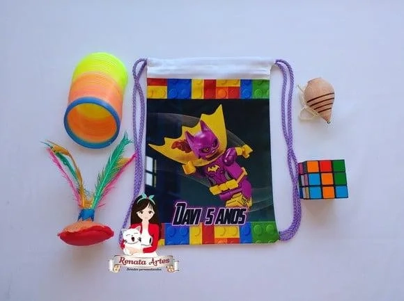 Mochila Brinquedos Retrô Tema Batgirl Lego