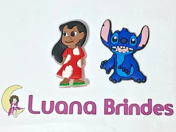 Aplique Lilo & Stitch Emborrachado Pacote com 6 Unidades