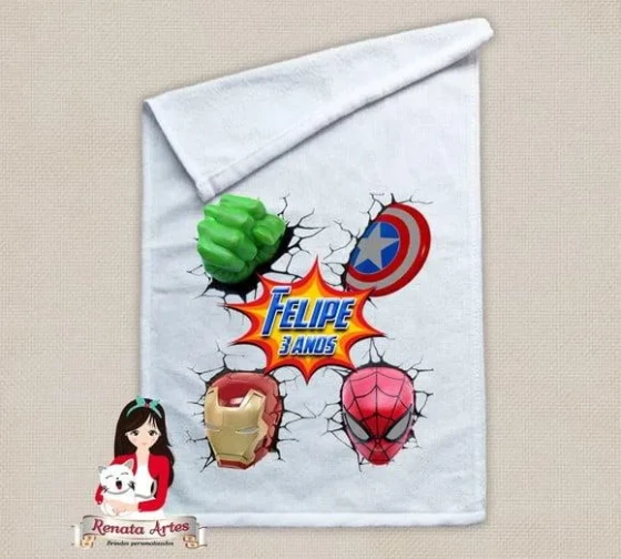 Toalhinha Personalizada Vingadores