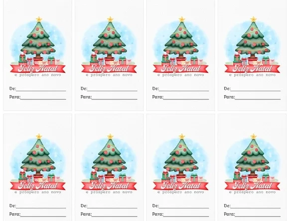 Tag para Embalagem Natal