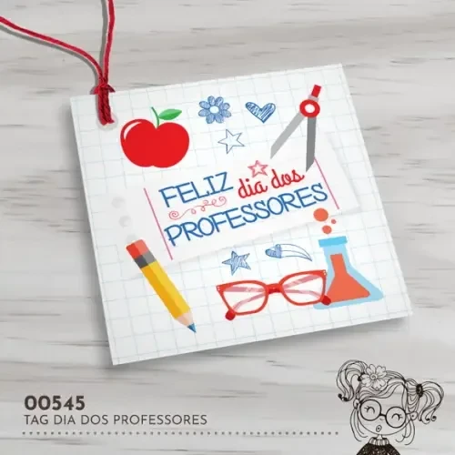Tag Quadrada Dia dos Professores - 00545