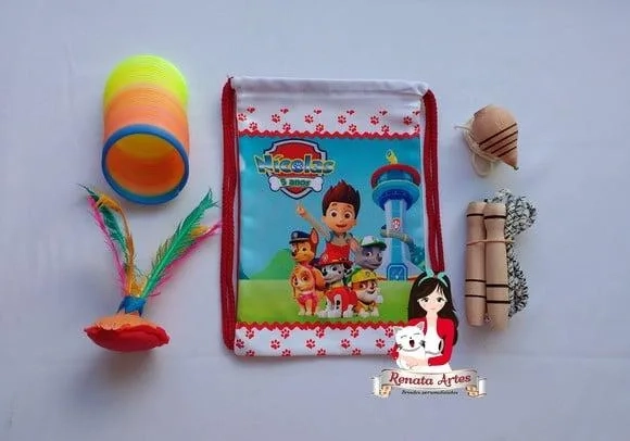Mochila Boa Infância Vermelha Tema Patrulha Canina