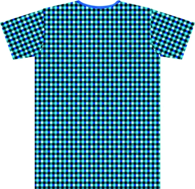 Camiseta Adulto Fantasia Festa Junina Camisa Xadrez Azul com Gravata e Remendos