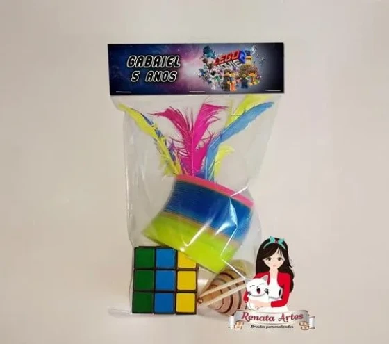 Kit Brinquedos Retrô Personalizado Tema Lego Movie