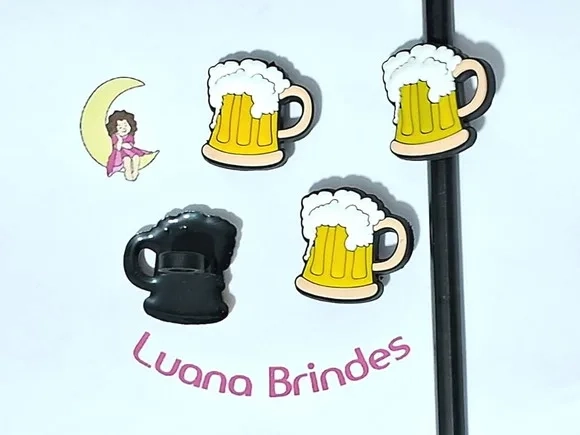 Ponteira para Lápis Copo de Chopp Emborrachado 6 Unidades