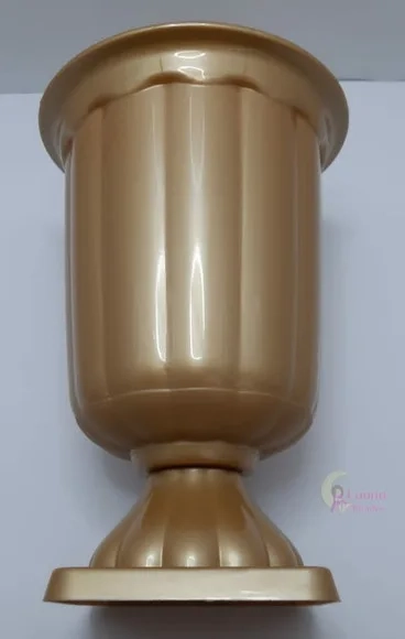 Vaso Grego Dourado de Plástico - 19cm - pct c/ o Par.