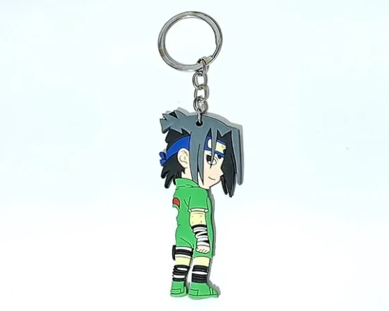 Chaveiro Naruto Sasuke Uchiha Frente e Verso Emborrachado 1